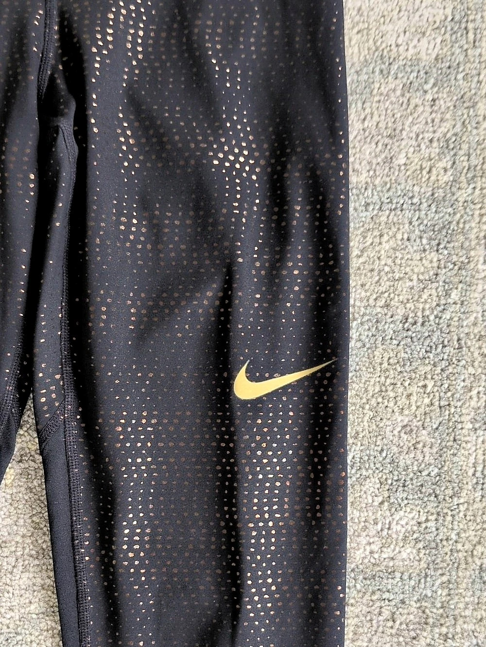 Nike Pro Metallic Spots Tight Leggings Black Size Medium